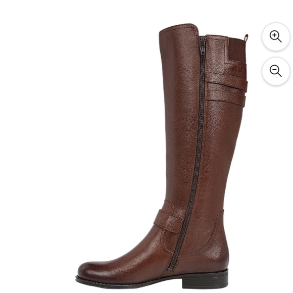 Naturalizer Jesse Riding Knee High Boots Cognoc Brown Size 8 - Picture 2 of 16